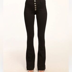 Ramy Brook Cindy High Rise Flare Jean Black Size
